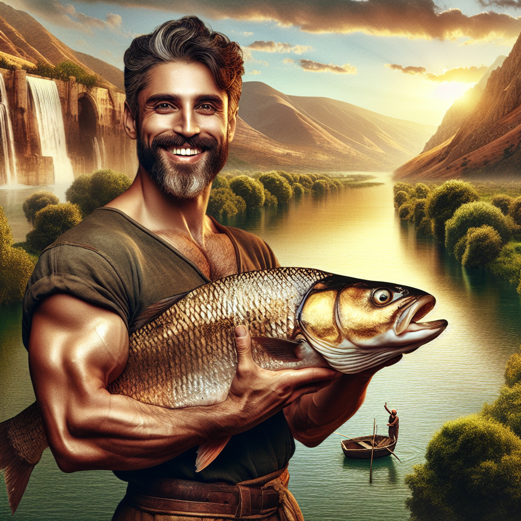 Fisherman with a big catch